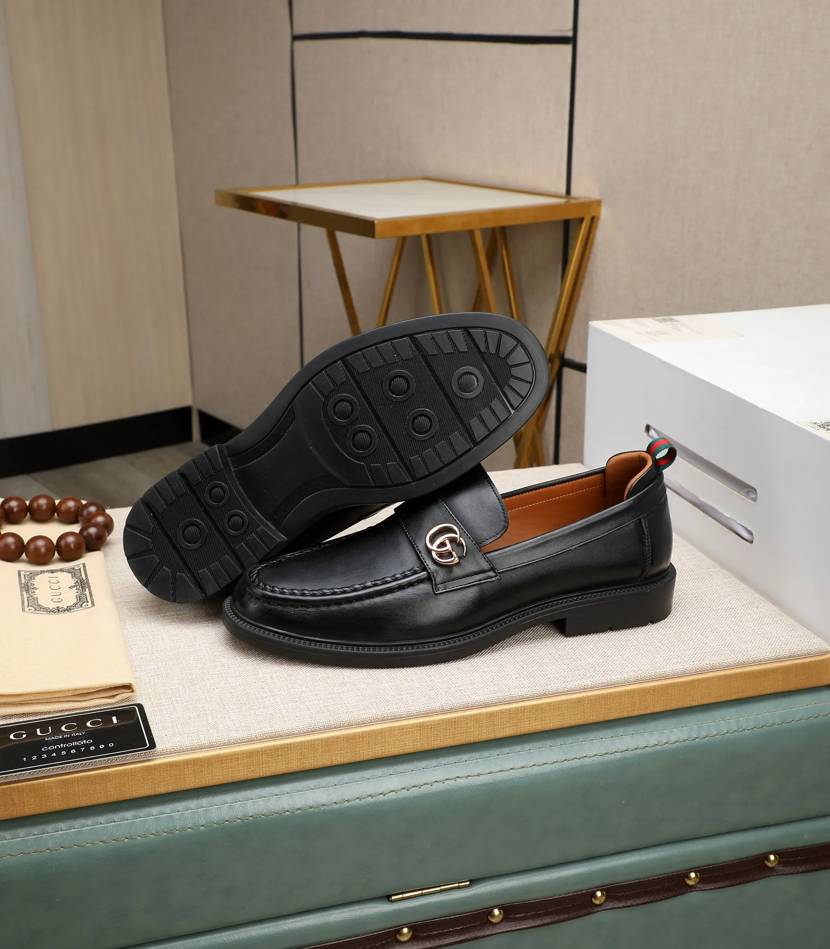 Men's men's shoes💰500📛📛Original (water-dyed cow lining) Gucci GUCCI official website formal shoes🌀 Italian🇮🇹imported cowhide➕top imported water-dyed cowhide lining💋Finely handmade original bottom, the real thing looks better when photographed in person Standard size 38-44
